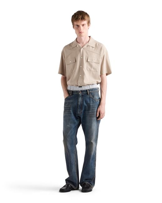 Camicia di Prada in Natural da Uomo