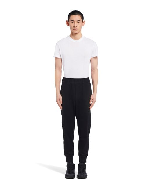 Prada Black Technical Fleece Pants for men