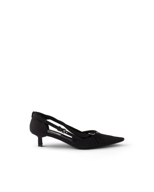 Prada Black Canvas Pumps