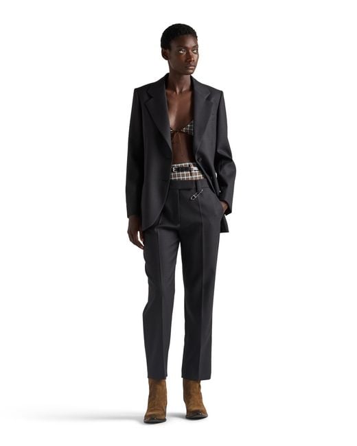 Prada Blue Single-Breasted Gabardine Jacket