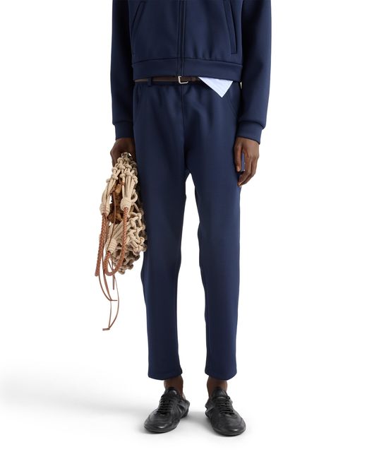 Prada Blue Technical Fleece Pants for men