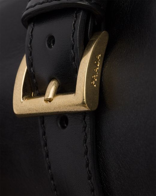 Prada Black Leather Booties