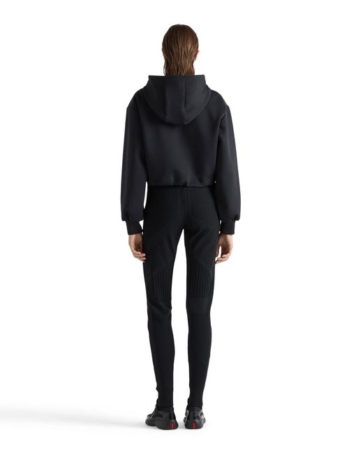 Prada Black Re-Nylon Piqué Leggings