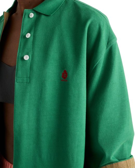 Prada Green Old Piqué Blouson Jacket