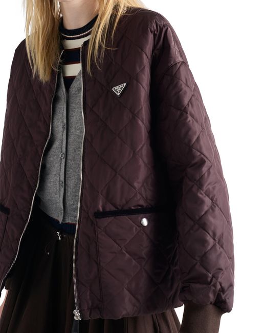 Prada Brown Quilted Light Re-Nylon Jacket, Dark