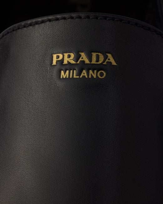 Prada Black Leather Loafers, Size 6 for men