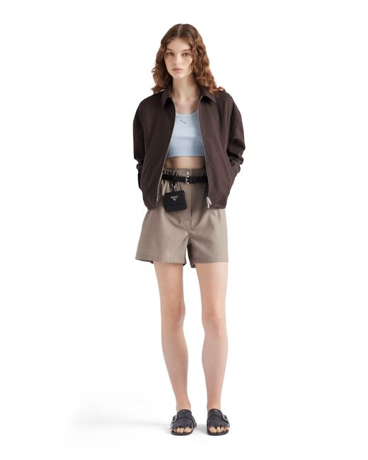 Top de canalé Prada de color Blue