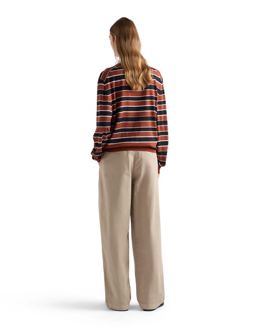Prada Red Striped Silk Polo Shirt