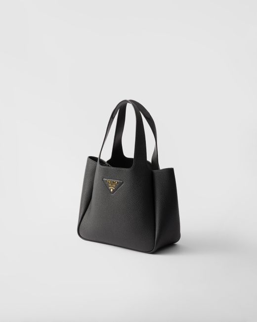 Prada Black Kleine Tote Bag Aus Leder