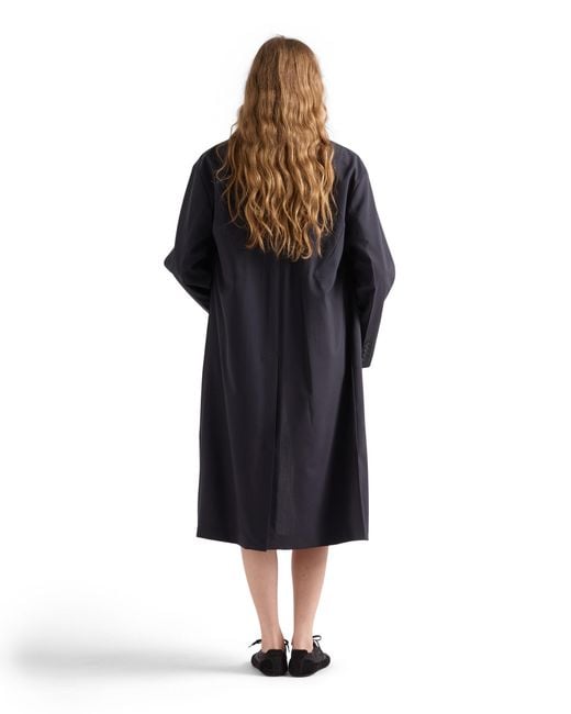 Prada Blue Single-Breasted Light Wool Coat