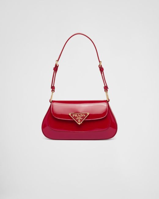 Prada Red Patent Leather Shoulder Bag