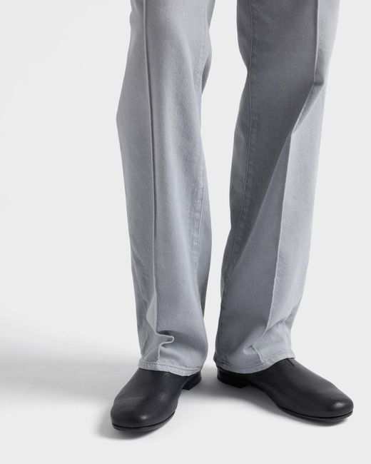 Jean Cinq Poches En Denim Délavé Prada pour homme en coloris Gray