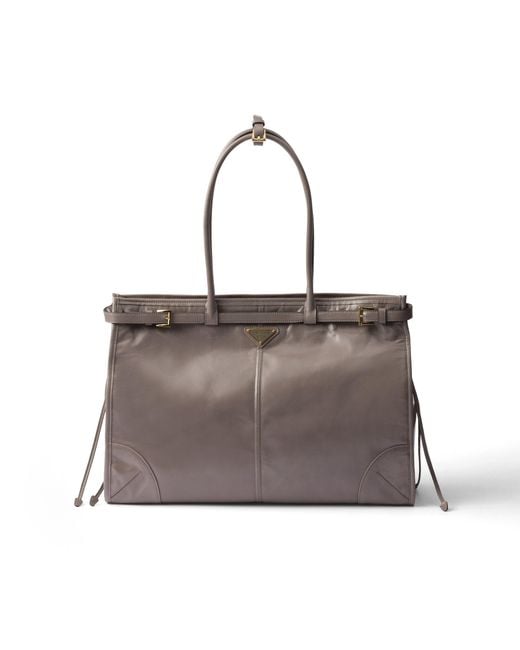 Borsa A Mano Bonnie Extra Large di Prada in Gray