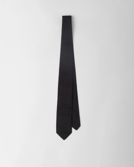 Cravate En Soie Prada pour homme en coloris White