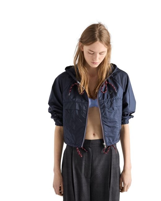 Prada Blue Lightweight Re-Nylon Jacket