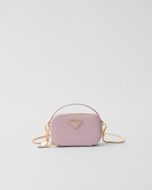 Prada Pink Saffiano Leather Mini-pouch