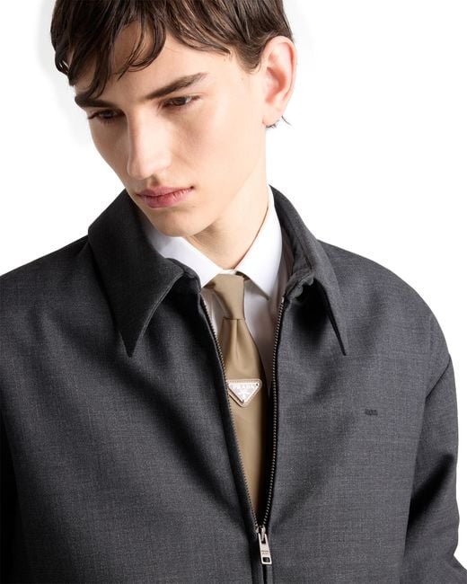 Prada White Re-Nylon Tie for men