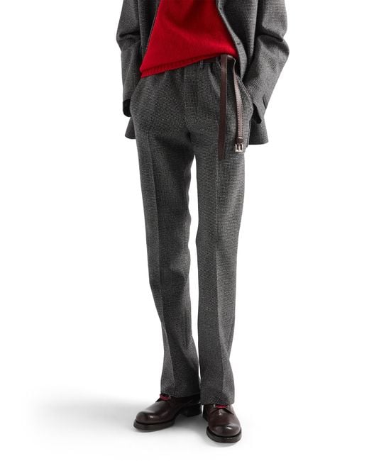 Prada Gray Wool Pants, Slate for men