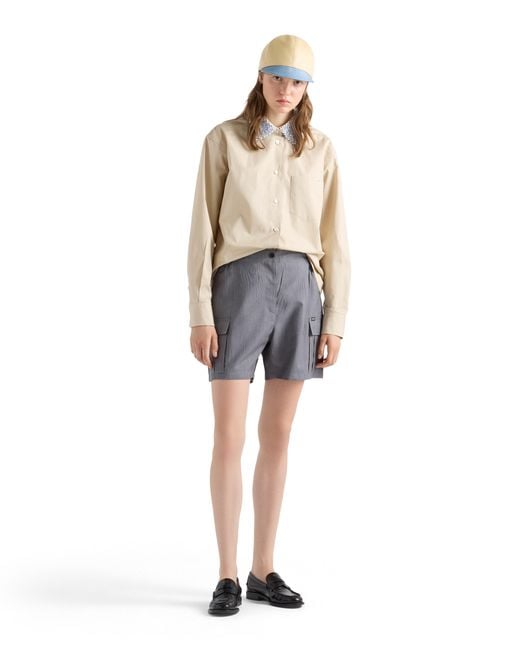 Prada Natural Poplin Shirt