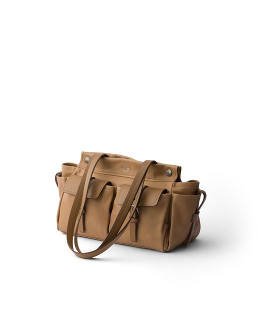 Prada Multicolor Route Medium Leather Tote Bag