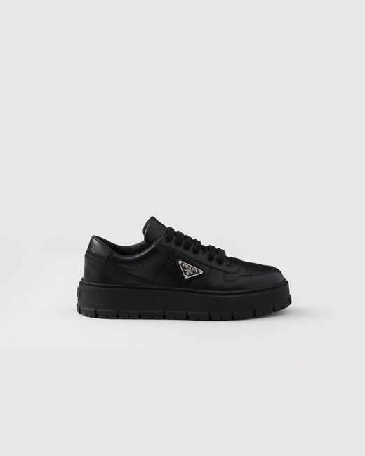 Prada Black Leather Sneakers, Size 5 for men