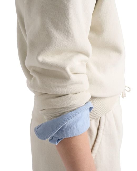 Prada White Cotton Crew-Neck Sweatshirt for men