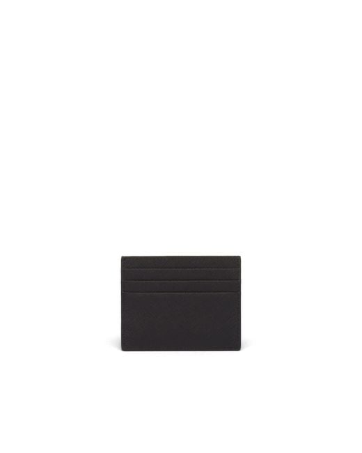 Prada White Saffiano Leather Card Holder