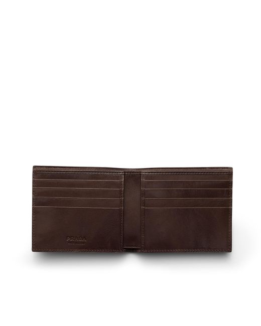 Prada White Leather Wallet, Sienna for men