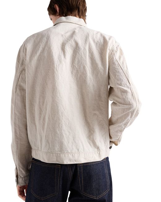 Prada White Chambray Blouson Jacket for men