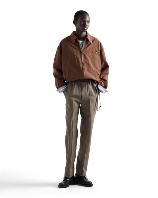 Prada Brown Technical Fabric Blouson Jacket for men