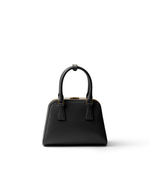 Prada Black Pyramid Saffiano Leather Mini Bag