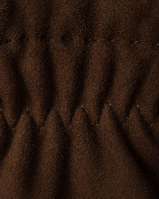 Prada Brown Suede Gloves, Size 8 for men