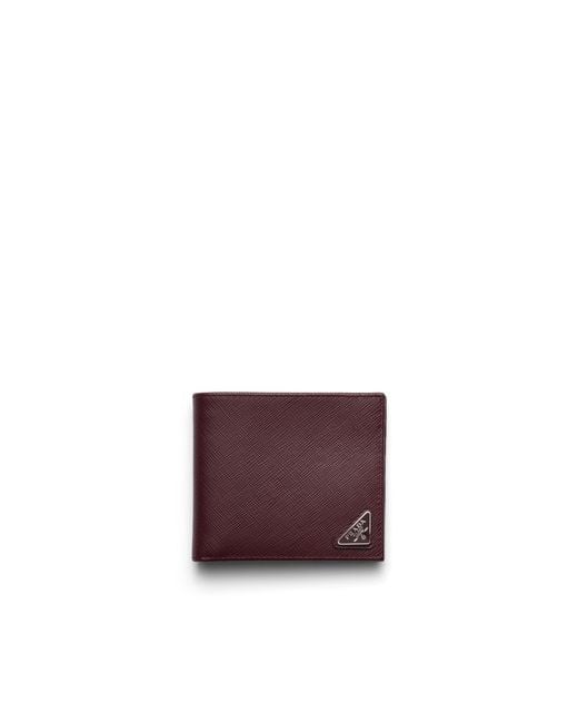 Prada Purple Saffiano Leather Wallet for men