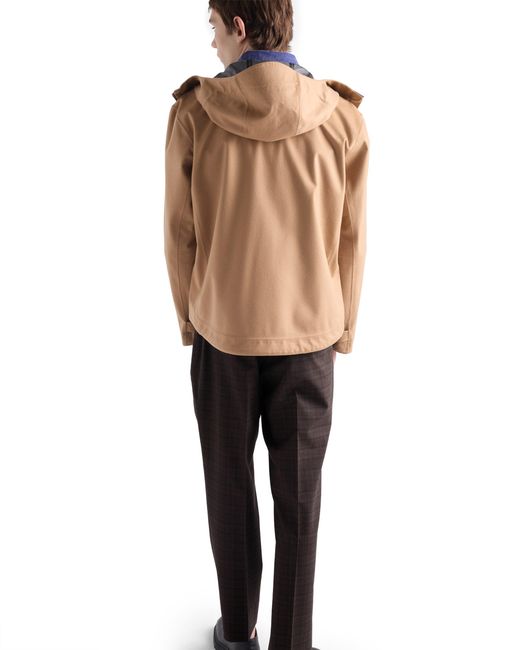 Prada Gray Prince Of Wales Check Wool Pants for men