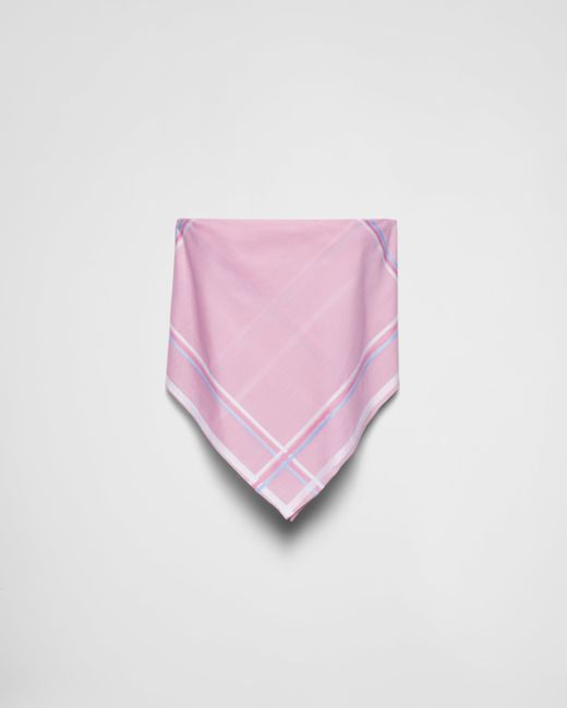 Haut Bandana En Coton Imprimé Prada en coloris Pink