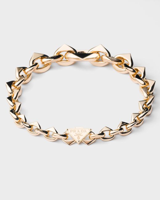 Prada Metallic Eternal Halskette Aus Gelbgold