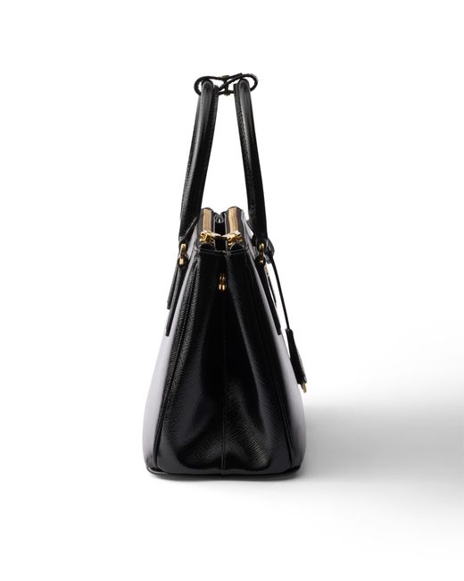 Prada Black Galleria Small Patent Saffiano Leather Bag