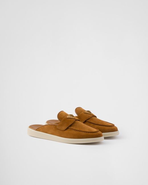 Prada Multicolor Suede Mules