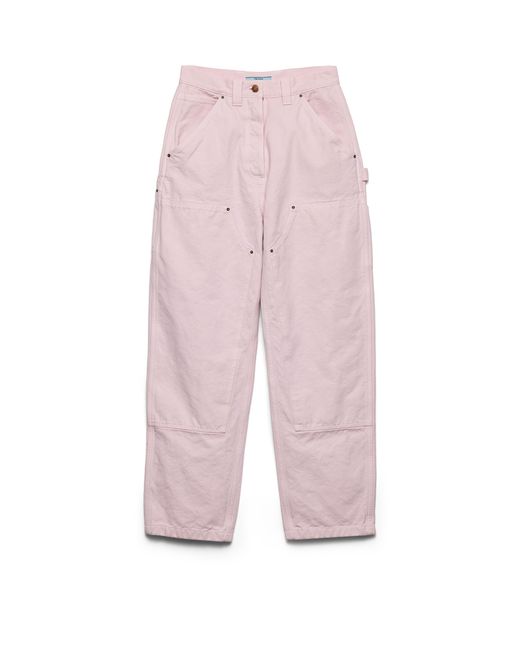 Prada Pink Canvas Pants
