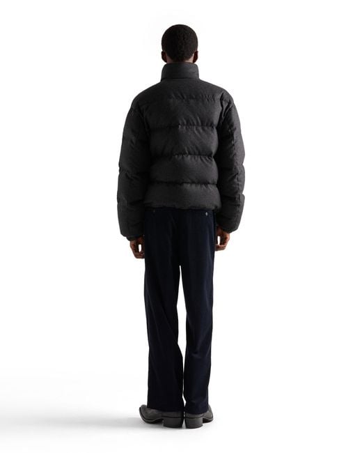 Chaqueta De Plumón Y Cachemir De Peso Medio, Hombre, Talla Prada de hombre de color Black