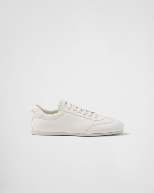 Prada White Leather Sneakers for men