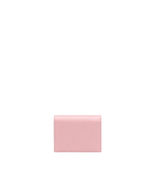 Prada Pink Small Saffiano Leather Wallet