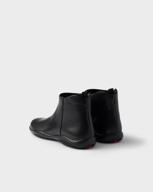 Prada Toblach Stiefeletten Aus Leder in Black für Herren