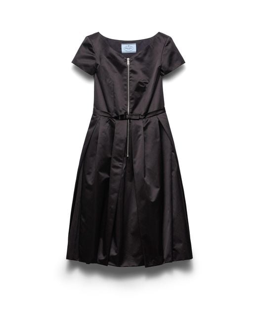 Prada Black Duchesse Silk Dress