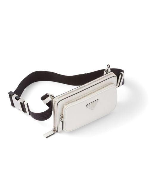 Prada Natural Saffiano Leather Belt Bag for men