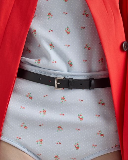 Prada Black Leather Belt