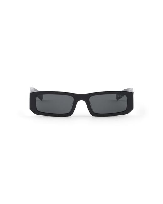 Prada Black Sunglasses With Triangle Logo for men