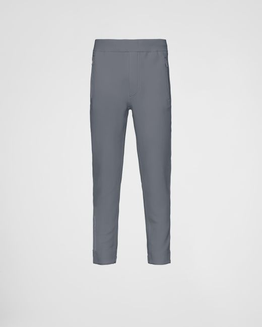 Prada Blue Recycled Double Jersey Pants for men