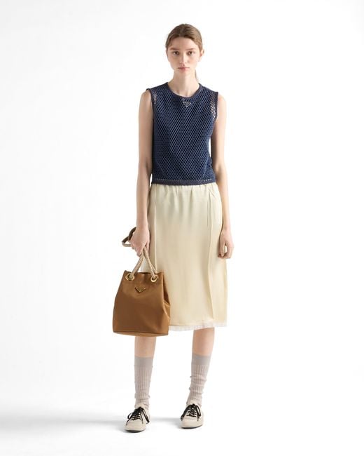 Secchiello Mariner Small di Prada in Brown