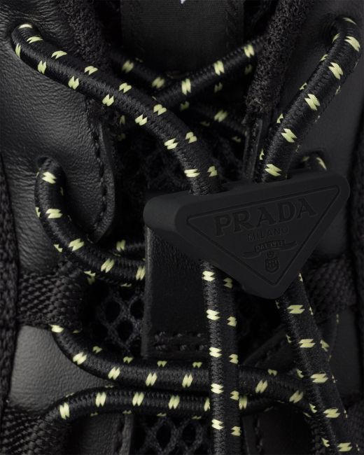 Prada Black Speedrock Mesh Fabric Sneakers